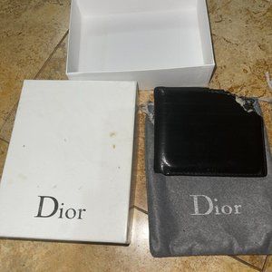 Dior Homme Men's Patent Leather Damaged BiFold Wallet - Christian Dior 2006